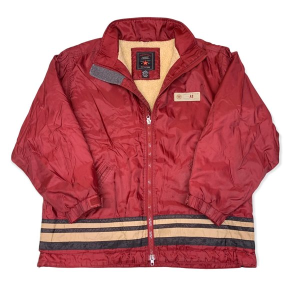 American Eagle Outfitters Other - American Eagle Active Sport Full Zip Jacket Red Lined Warm Mens Size L RN 54485